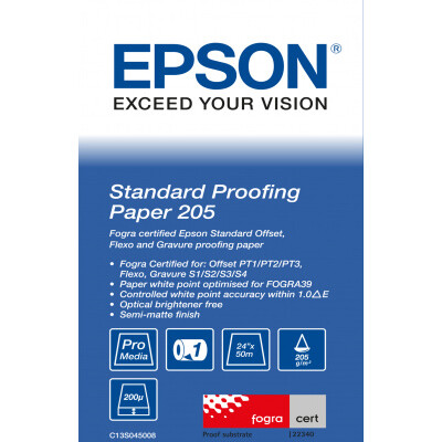 Epson Proofing Papier 205g, satin, 17"/24"/44" x 50m 3"