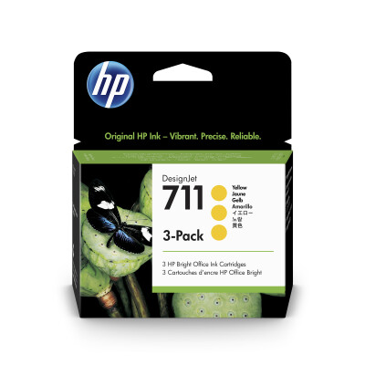 HP 711 Original Tinte gelb Standardkapazität 3er-Pack