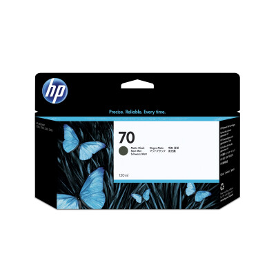 HP 70 Original Tinte matt schwarz Standardkapazität 130ml 1er-Pack mit Vivera Tinten