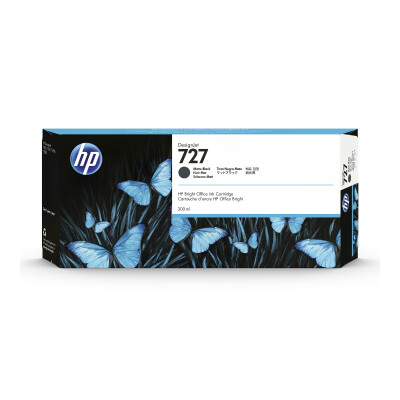 HP 727 Original Tinte matt schwarz XL Kapazität 300ml 1er-Pack